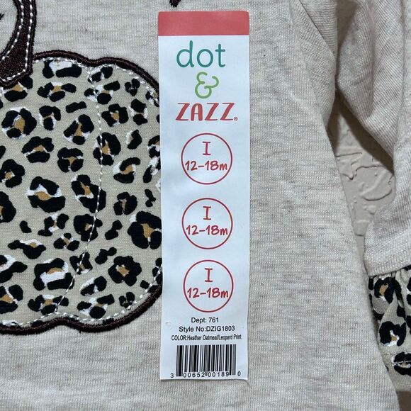 dot & ZAZZ Girls Dress "Lil Punkin" Thanksgiving Pumpkin Ruffle 12-18 Mths - Picture 8 of 10